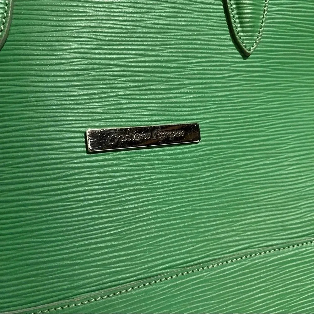 Cristiano Pompeo Handbag Purse Alma Green Made In Italy - Picture 3 of 12